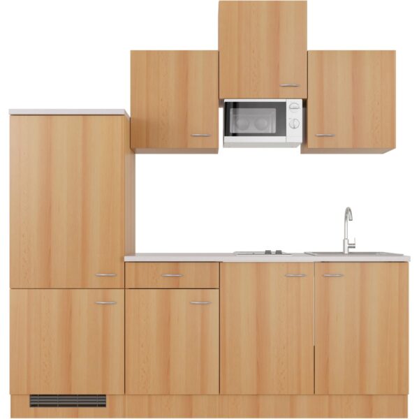 Flex-Well Classic Küchenzeile Nano 210 cm Buche Flex-Well Classic Küchenzeile Nano 210 cm Buche
