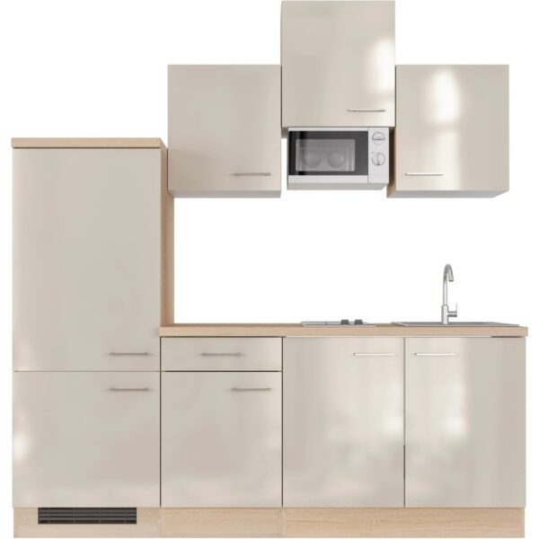 Flex-Well Exclusiv Küchenzeile Orlando 210 cm Kaschmir Glanz - Sonoma Eiche Flex-Well Exclusiv Küchenzeile Orlando 210 cm Kaschmir Glanz - Sonoma Eiche