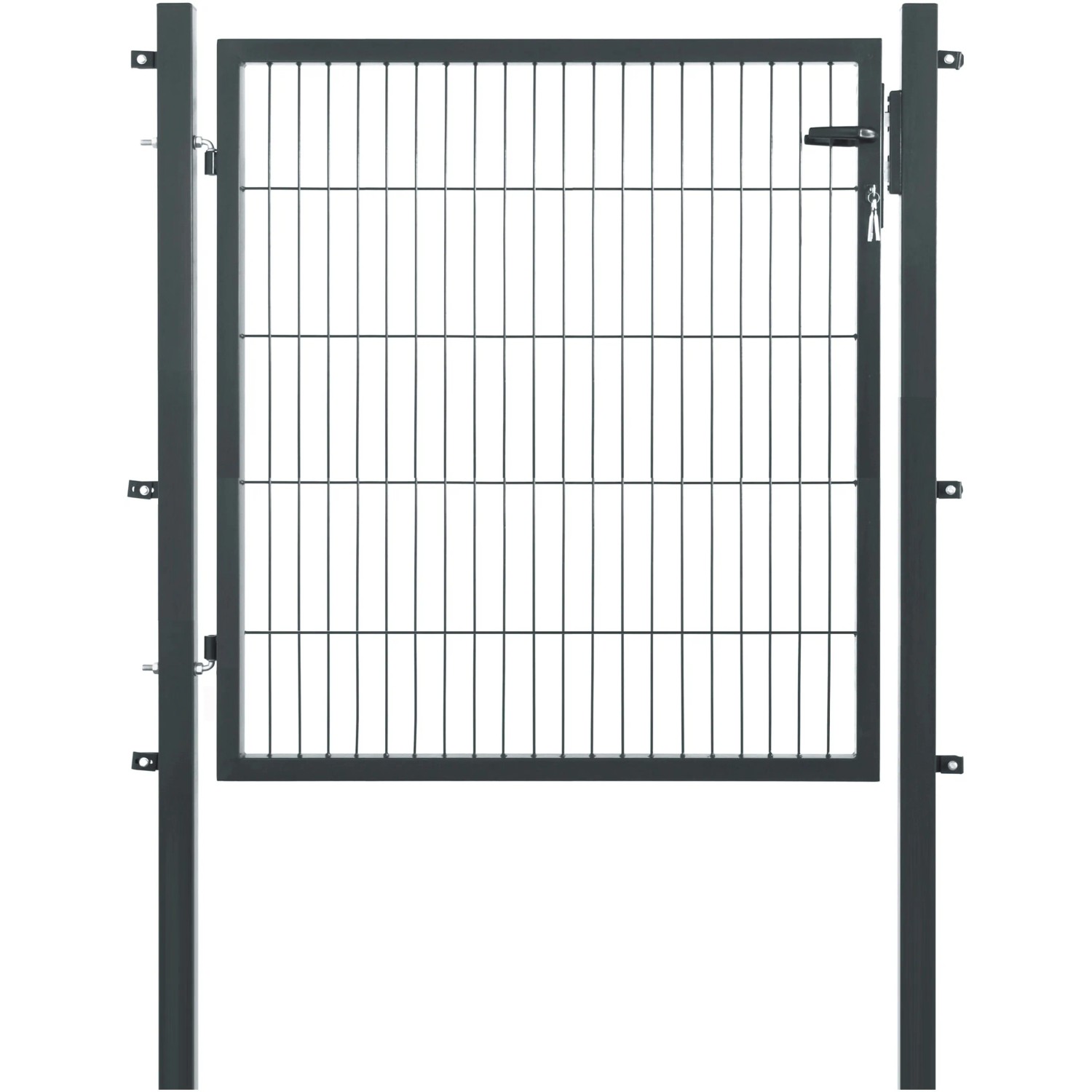 Floraworld Einzeltor für Doppelstabmattenzaun Anthrazit 100 cm x 120 cm