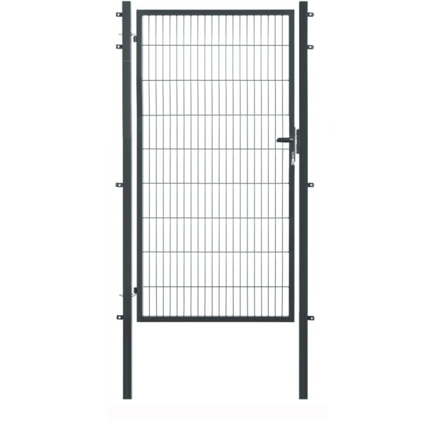 Floraworld Einzeltor für Doppelstabmattenzaun Anthrazit 180 cm x 120 cm
