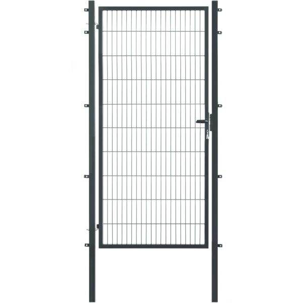 Floraworld Einzeltor für Doppelstabmattenzaun Anthrazit 200 cm x 120 cm
