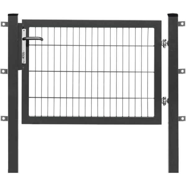 Floraworld Einzeltor Premium Doppelstabmattenfüllung Anthrazit 80 cm x 120 cm Floraworld Einzeltor Premium Doppelstabmattenfüllung Anthrazit 80 cm x 120 cm