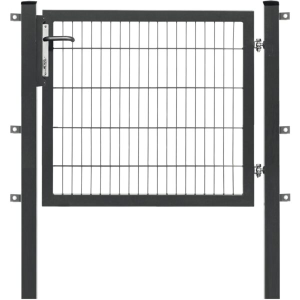 Floraworld Einzeltor Premium Doppelstabmattenfüllung Anthrazit 100 cm x 120 cm Floraworld Einzeltor Premium Doppelstabmattenfüllung Anthrazit 100 cm x 120 cm