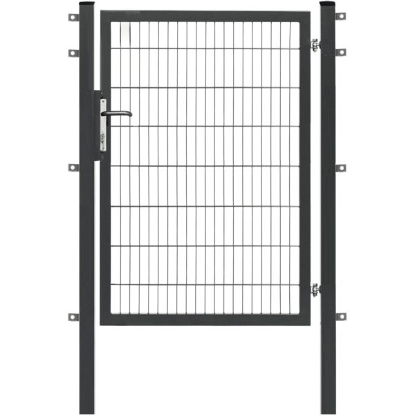Floraworld Einzeltor Premium Doppelstabmattenfüllung Anthrazit 160 cm x 120 cm