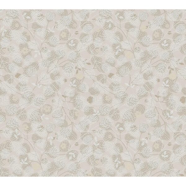 AS-Creation Vliestapete Blätter Floral Matt Leicht Strukturiert Beige Weiß AS-Creation Vliestapete Blätter Floral Matt Leicht Strukturiert Beige Weiß
