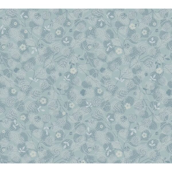 AS-Creation Vliestapete Blätter Floral Matt Leicht Strukturiert Blau Weiß AS-Creation Vliestapete Blätter Floral Matt Leicht Strukturiert Blau Weiß