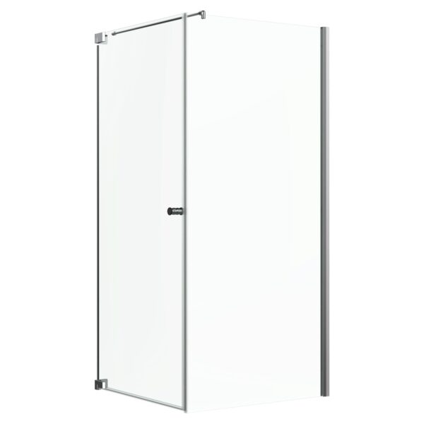 Eckdusche Brava Frame Drehtür und Wand Chrom 80 cm x 100 cm x 200 cm DIN L Eckdusche Brava Frame Drehtür und Wand Chrom 80 cm x 100 cm x 200 cm DIN L