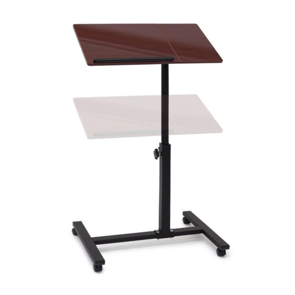 Relaxdays Laptoptisch Holz Rot Höhenverstellbar 60 cm x 40,5 cm