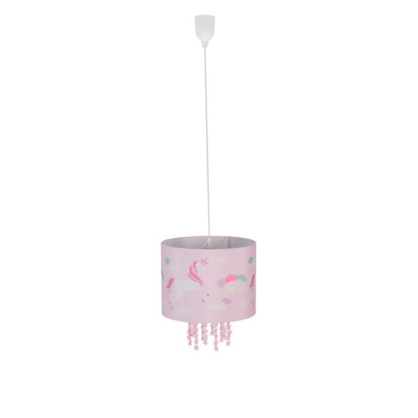 Relaxdays Hängelampe Kinderzimmer Kunststoff Rosa Verstellbar 158 cm x 35 cm 0,6 kg