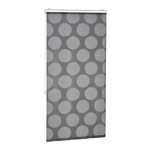 Relaxdays Duschrollo Kunststoff Aluminium Grau Wasserabweisend 80 cm x 240 cm
