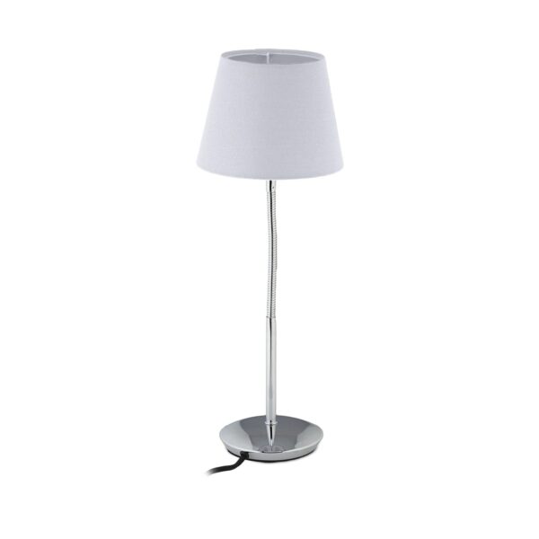 Relaxdays Tischlampe Eisen Polyester Weiß Flexibel 47 cm x 17 cm 0,7 kg