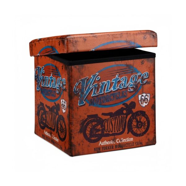 Relaxdays Sitzhocker Kunstleder Vintage Faltbar mit Stauraum 38 cm x 38 cm x 38 cm 2,5 kg Relaxdays Sitzhocker Kunstleder Vintage Faltbar mit Stauraum 38 cm x 38 cm x 38 cm 2,5 kg