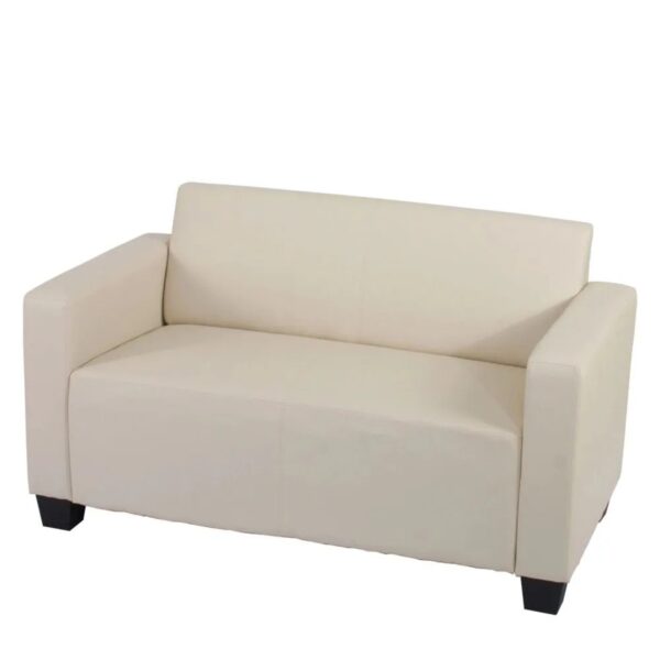 MCW Modular 2er Sofa Couch Moncalieri Loungesofa Kunstleder 136cm Creme