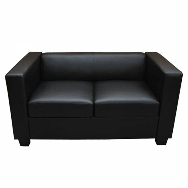 MCW 2er Sofa Lille Kunstleder Schwarz MCW 2er Sofa Lille Kunstleder Schwarz