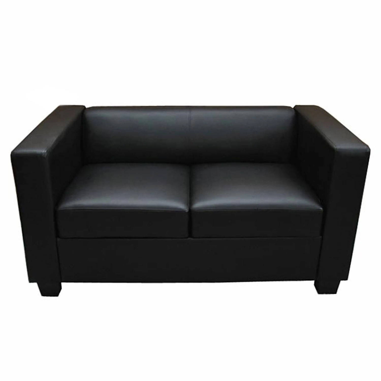 MCW 2er Sofa Lille Kunstleder Schwarz
