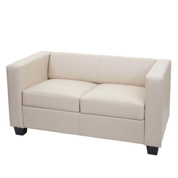 MCW 2er Sofa Lille Kunstleder Creme