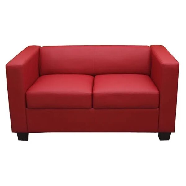 MCW 2er Sofa Lille Kunstleder Rot