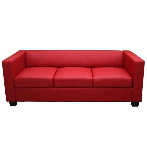 MCW 3er Sofa Lille Leder Rot
