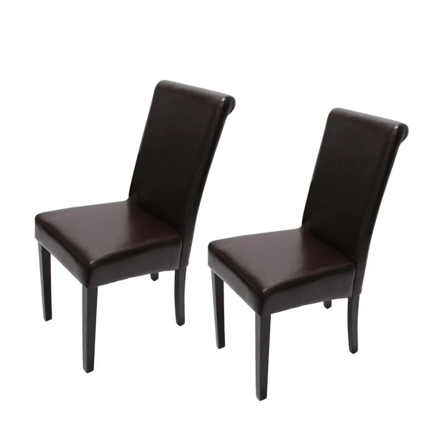 MCW Esszimmerstuhl Lecce II 2er-Set Braun Dunkle Beine