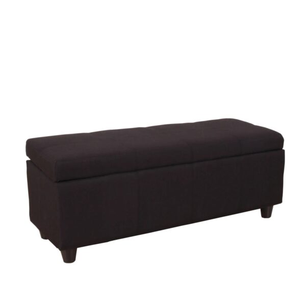 MCW Aufbewahrungs-Truhe Kriens Stoff/Textil 45x114x45cm Schwarz