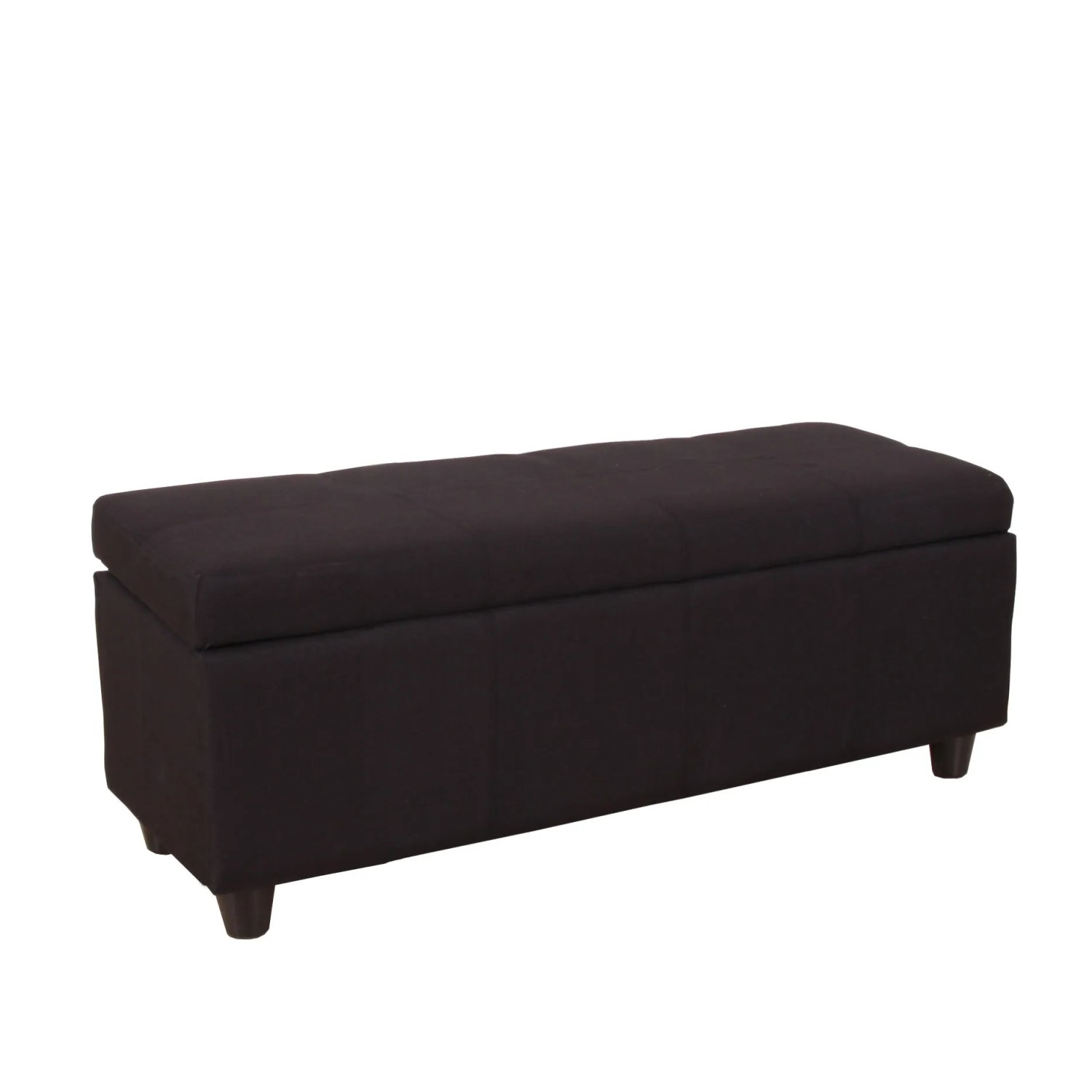 MCW Aufbewahrungs-Truhe Kriens Stoff/Textil 45x114x45cm Schwarz