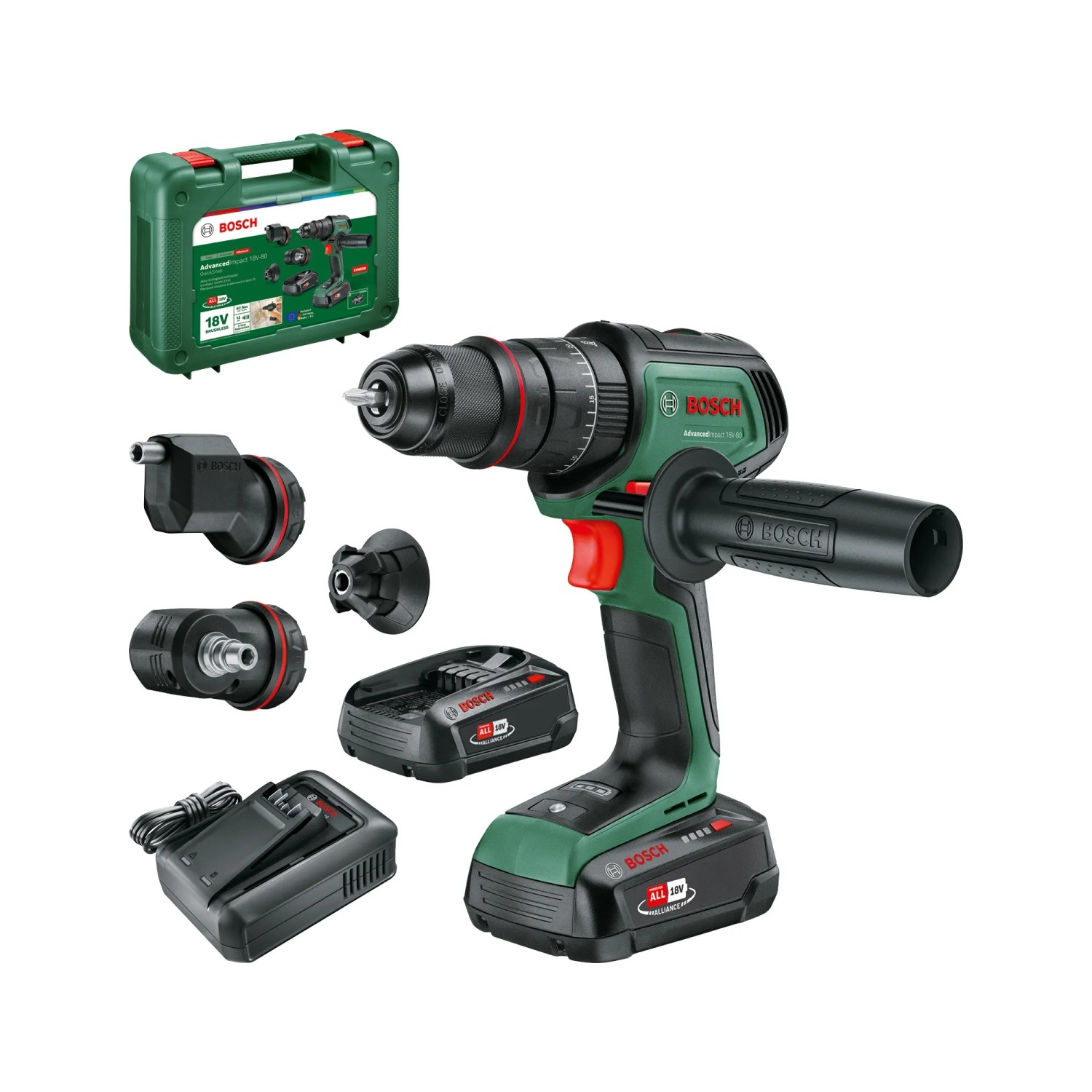 Bosch 18 V Akku-Schlagbohrmaschine Advanced Impact 18V-80 inkl. 2,5 Ah Akkus