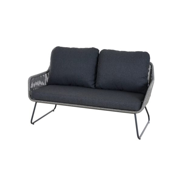 Siena Garden 2-er Loungesofa Kansas 73,5 cm x 145 cm x 76 cm Grau