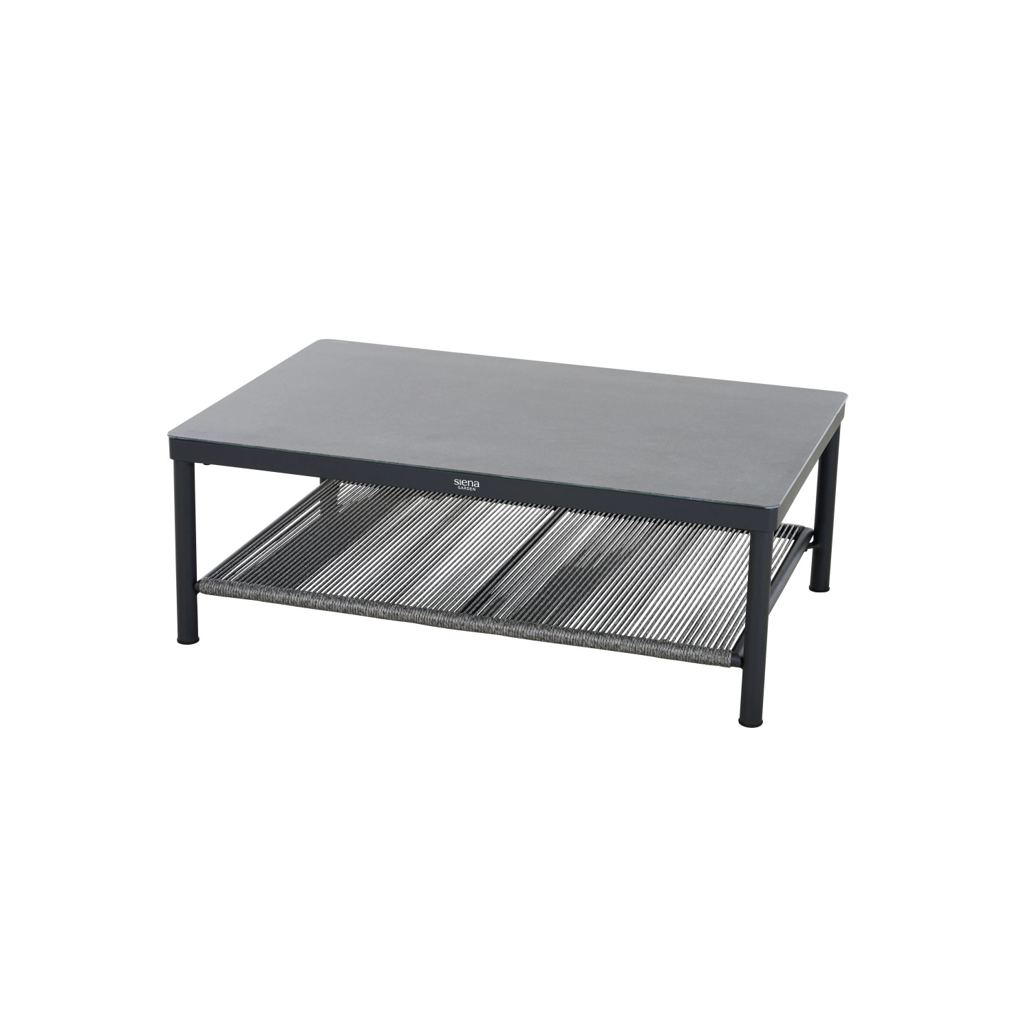Siena Garden Gartentisch Rechteckig Anthrazit/Matt 70 cm x 110 cm