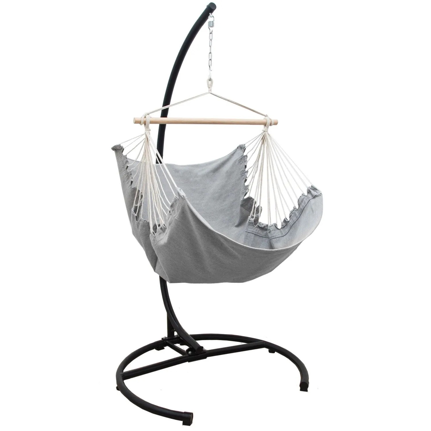 AMANKA XL-Hängesessel inkl. Gestell bis 100 kg 155 x 125 cm Lilac Grau