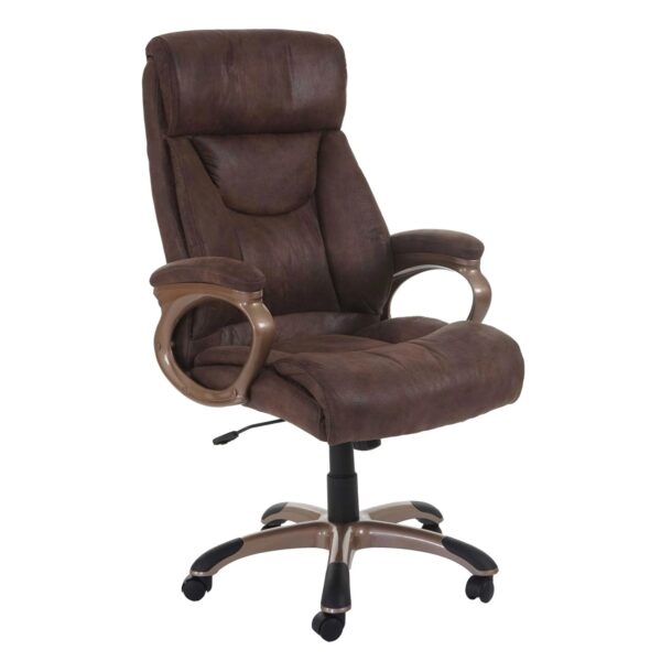 MCW Bürostuhl Denver Wildleder-Optik Taupe-Braun