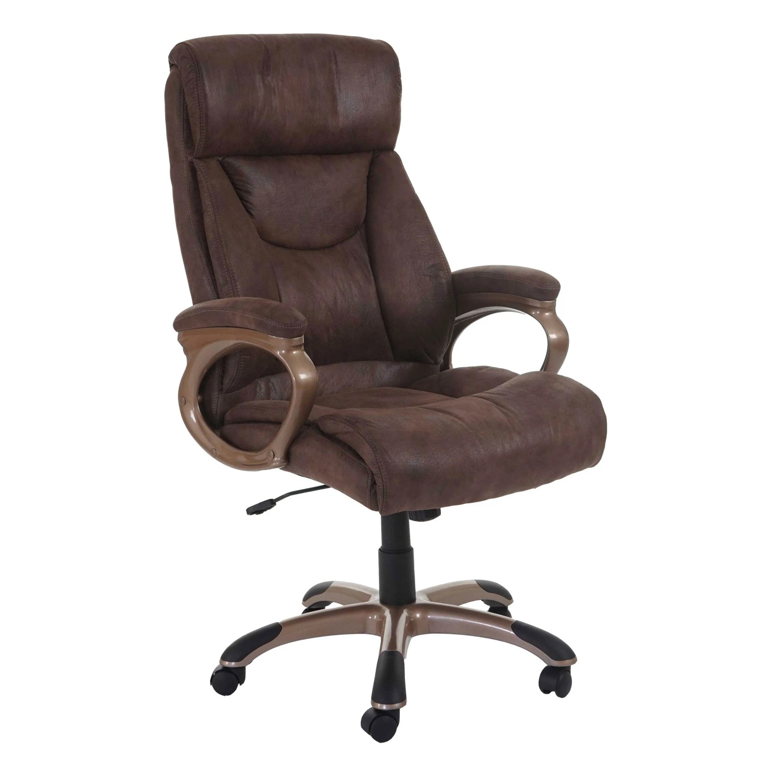 MCW Bürostuhl Denver Wildleder-Optik Taupe-Braun