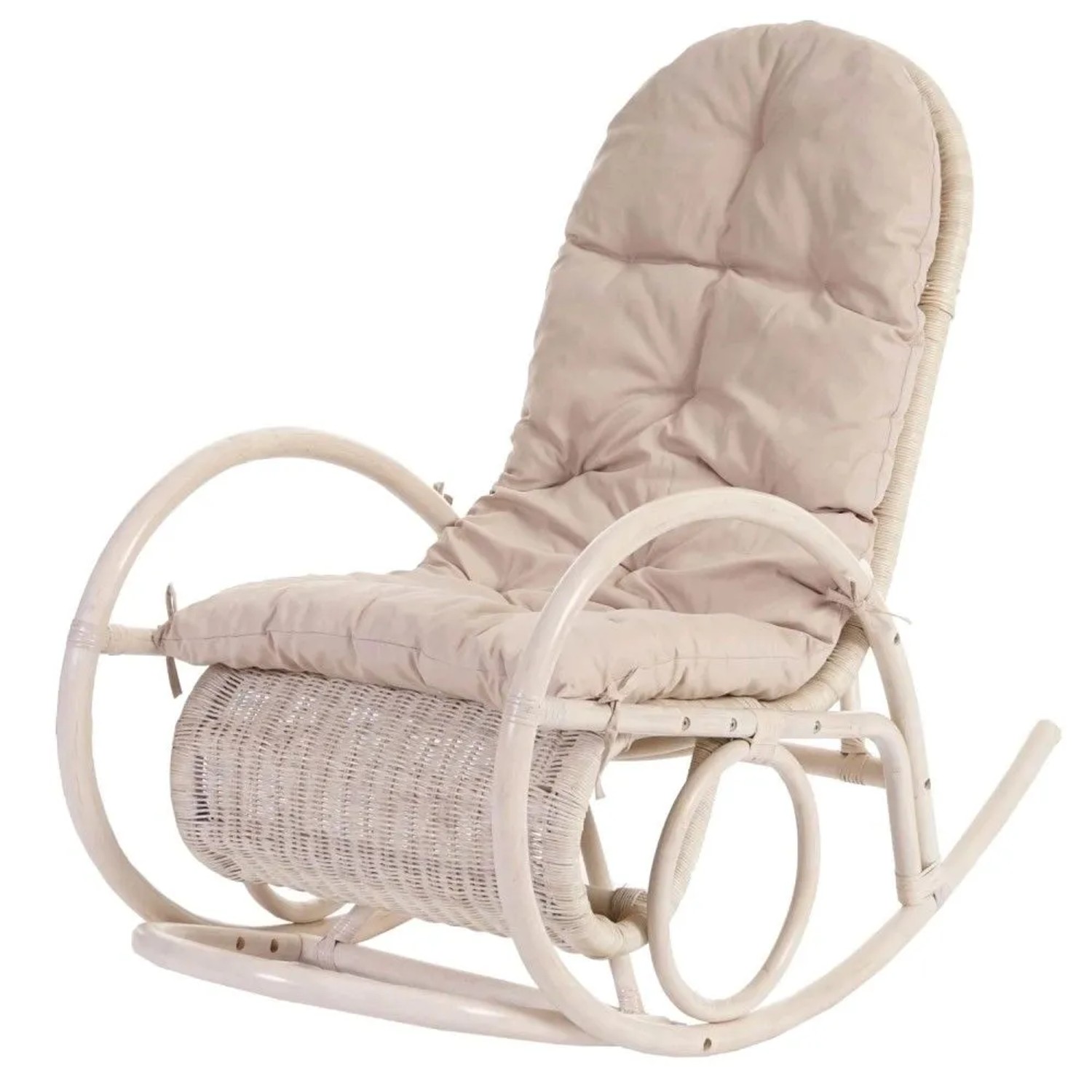 MCW Schaukelstuhl Queluz Auflage Creme