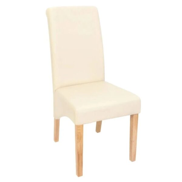 MCW Esszimmerstuhl Cesena 2er Set Kunstleder Matt Creme Helle Füße MCW Esszimmerstuhl Cesena 2er Set Kunstleder Matt Creme Helle Füße