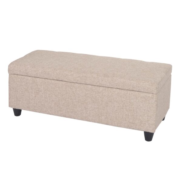 MCW Aufbewahrungs-Truhe Kriens Stoff/Textil 45x114x45cm Beige
