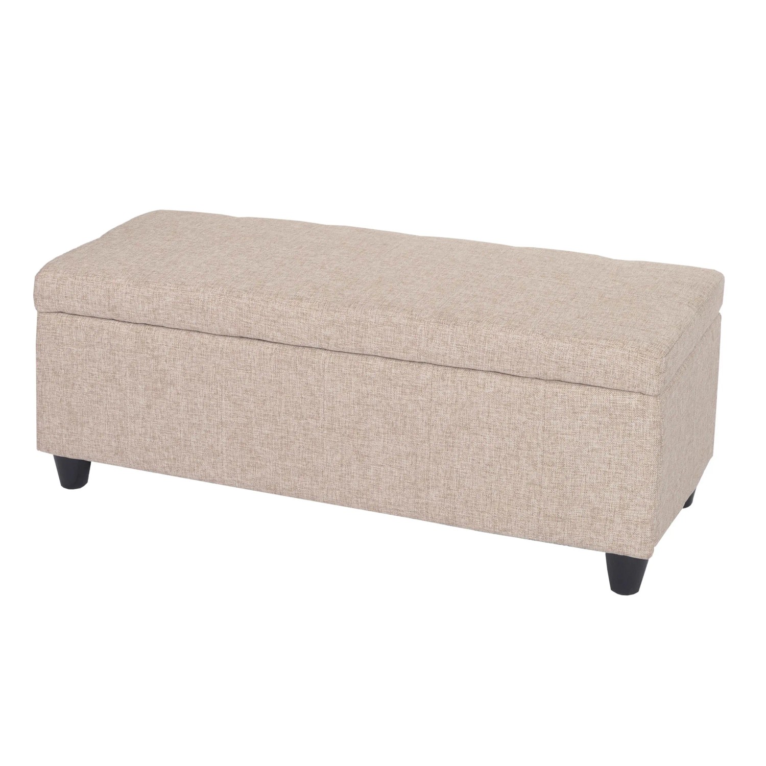 MCW Aufbewahrungs-Truhe Kriens Stoff/Textil 45x114x45cm Beige