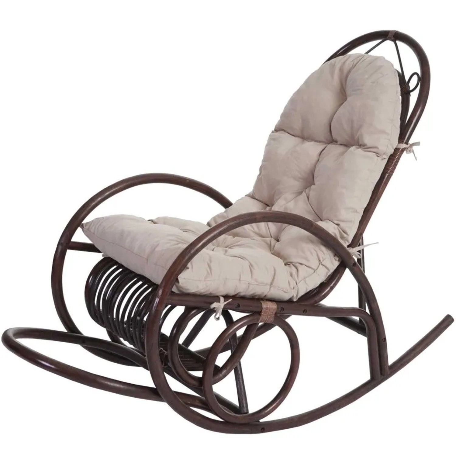 MCW Schaukelstuhl C40 Rattan Auflage Creme