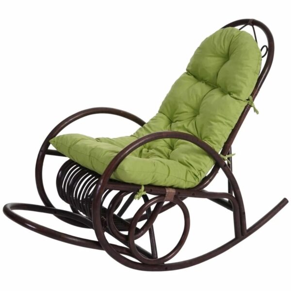 MCW Schaukelstuhl C40 Rattan Auflage Grün MCW Schaukelstuhl C40 Rattan Auflage Grün