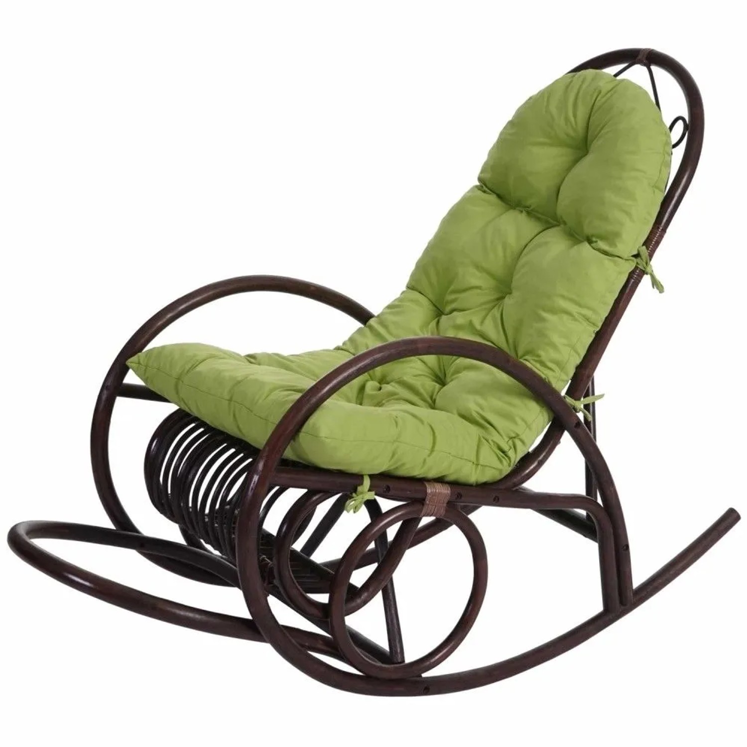 MCW Schaukelstuhl C40 Rattan Auflage Grün
