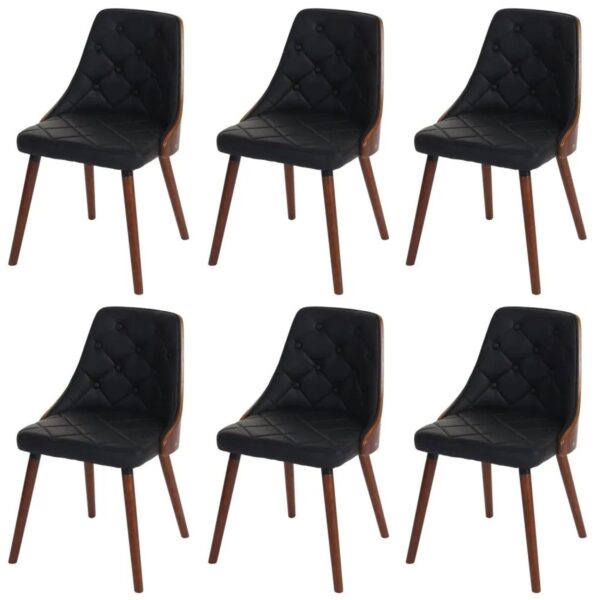MCW Esszimmerstuhl A75 6er-Set Kunstleder Schwarz MCW Esszimmerstuhl A75 6er-Set Kunstleder Schwarz