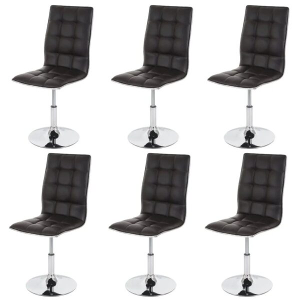 MCW Esszimmerstuhl C41 6er-Set Braun Kunstleder MCW Esszimmerstuhl C41 6er-Set Braun Kunstleder