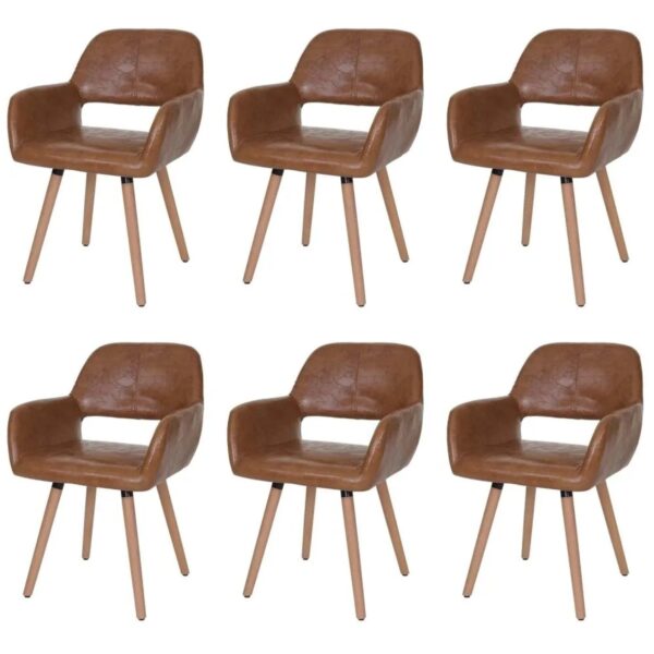MCW Esszimmerstuhl A50 II 6er-Set Kunstleder Wildlederimitat Helle Beine MCW Esszimmerstuhl A50 II 6er-Set Kunstleder Wildlederimitat Helle Beine