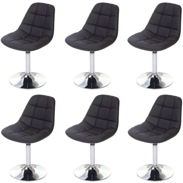 MCW Esszimmerstuhl A60 6er-Set Kunstleder Braun MCW Esszimmerstuhl A60 6er-Set Kunstleder Braun