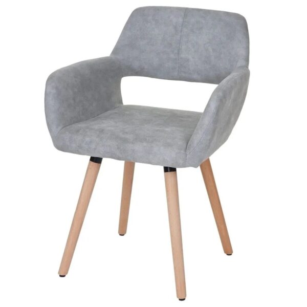 MCW Esszimmerstuhl A50 II 6er-Set Textil Vintage Betongrau Helle Beine MCW Esszimmerstuhl A50 II 6er-Set Textil Vintage Betongrau Helle Beine