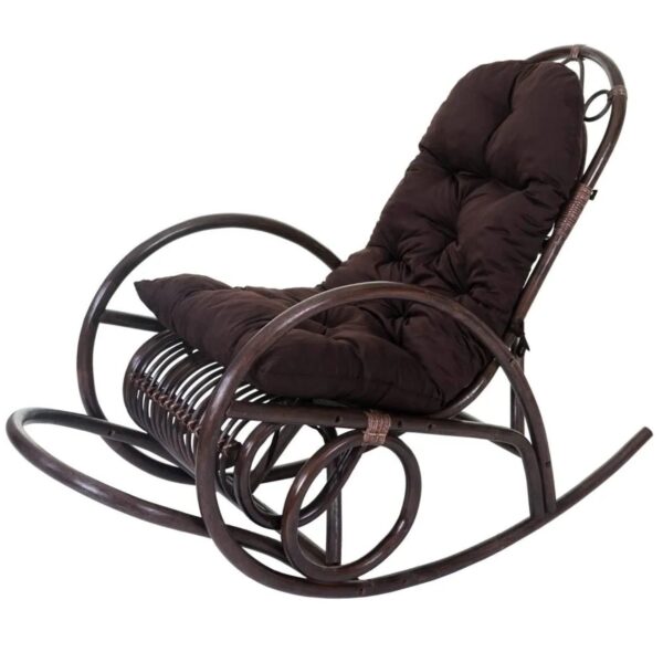 MCW Schaukelstuhl C40 Rattan Auflage Braun