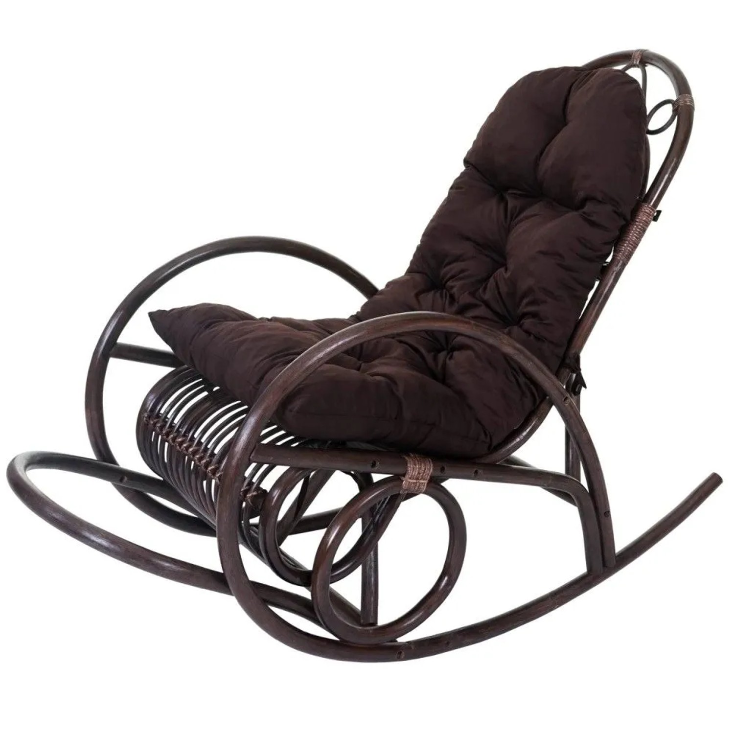 MCW Schaukelstuhl C40 Rattan Auflage Braun