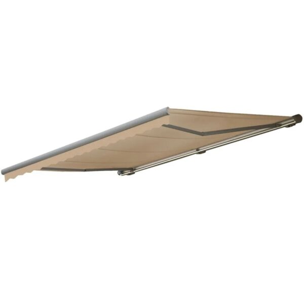 MCW Kassetten-Markise H122 mit Volant 4x3m Polyester Creme Grau MCW Kassetten-Markise H122 mit Volant 4x3m Polyester Creme Grau