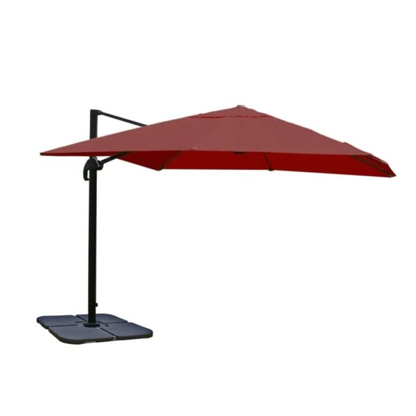 MCW Ampelschirm A96 3x3m Alu Bordeaux mit Ständer MCW Ampelschirm A96 3x3m Alu Bordeaux mit Ständer
