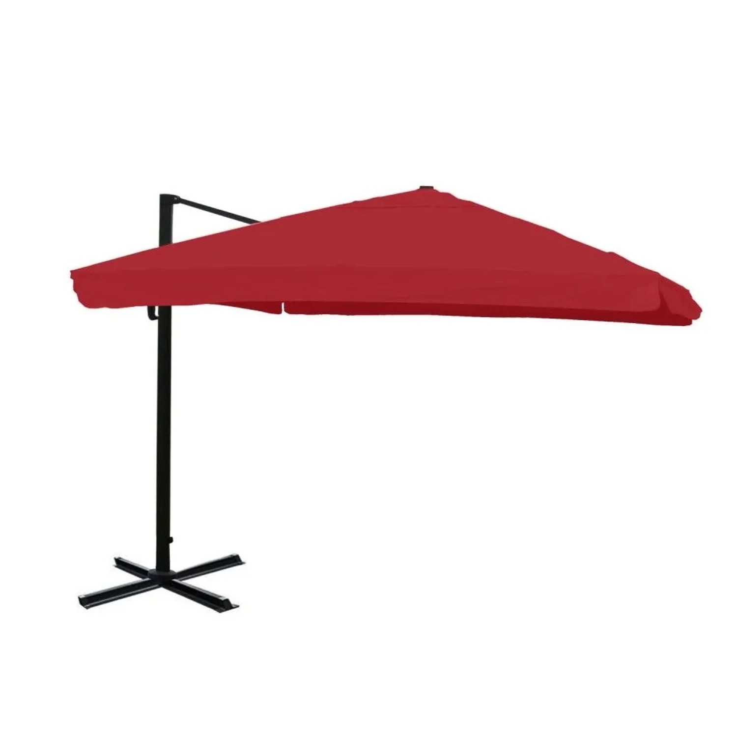 MCW Ampelschirm A96 3x3m Alu Flap Bordeaux ohne Ständer Drehbar
