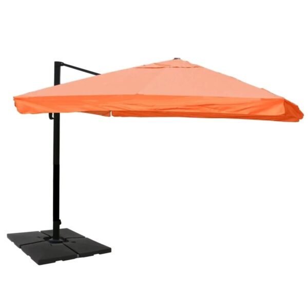 MCW Ampelschirm A96 3x4m Alu Flap Terracotta mit Ständer Drehbar MCW Ampelschirm A96 3x4m Alu Flap Terracotta mit Ständer Drehbar