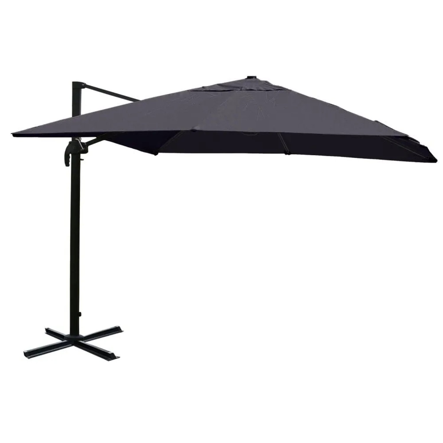 MCW Ampelschirm A96 3x3m Alu/Stahl Anthrazit ohne Ständer